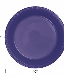 Creative Converting Purple Plastic Banquet Plates, 20 Ct Solid Color Tableware
