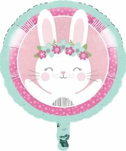 Creative Converting Birthday Bunny Metallic Balloon 18"
