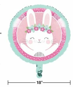 Creative Converting Birthday Bunny Metallic Balloon 18"