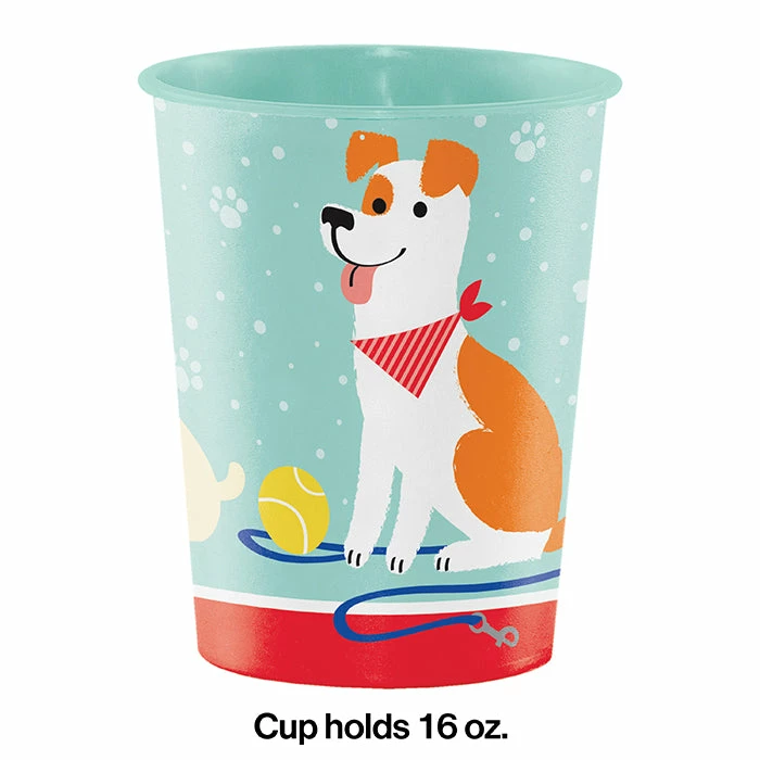 Creative Converting Dog Party Plastic Keepsake Cup 16 Oz. Kids Birthday Party Themes