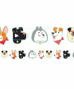Creative Converting Kids Birthday Party Themes Dog Party Shaped Banner W/Twine