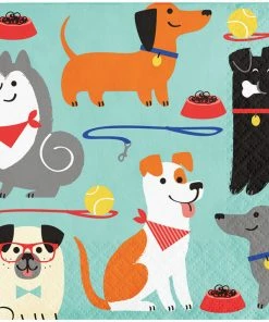 Creative Converting Dog Party Beverage Napkins, 16 Ct Kids Birthday Party Themes