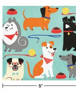 Creative Converting Dog Party Beverage Napkins, 16 Ct Kids Birthday Party Themes