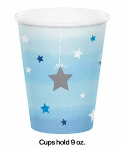 Creative Converting One Little Star - Boy Hot/Cold Paper Paper Cups 9 Oz., 8 Ct