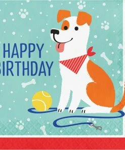 Creative Converting Dog Party Birthday Napkins, 16 Ct