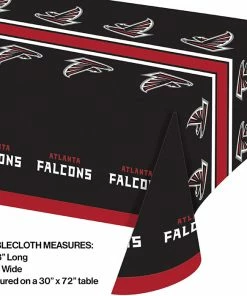Creative Converting Atlanta Falcons Plastic Table Cover, 54" X 102"