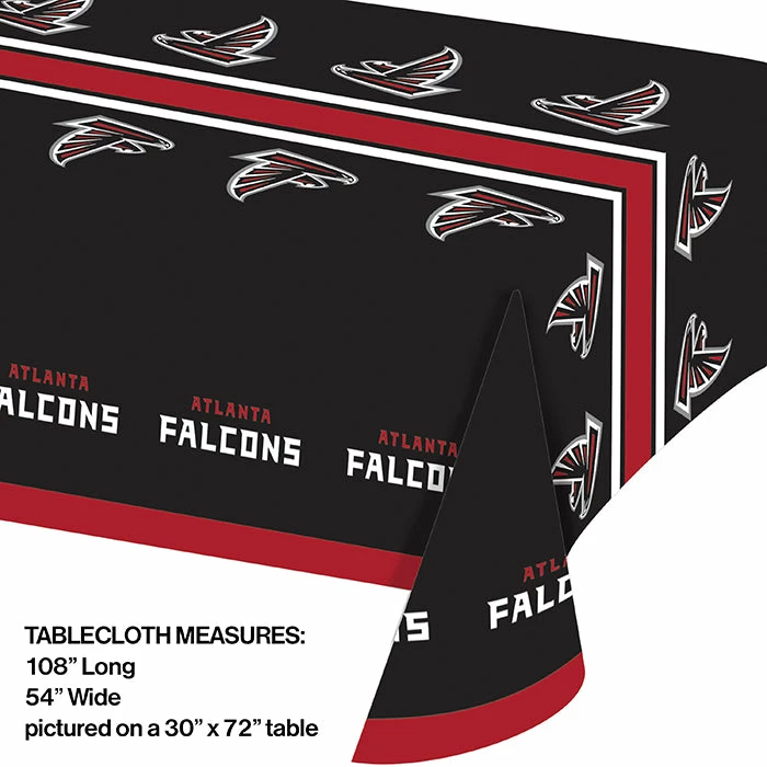 Creative Converting Atlanta Falcons Plastic Table Cover, 54" X 102"