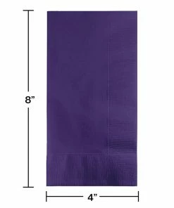Creative Converting Purple Dinner Napkins 2Ply 1/8Fld, 100 Ct