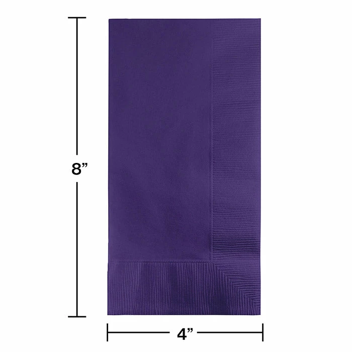 Creative Converting Purple Dinner Napkins 2Ply 1/8Fld, 100 Ct