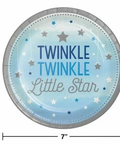 Creative Converting One Little Star Boy Dessert Plates, 8 Ct