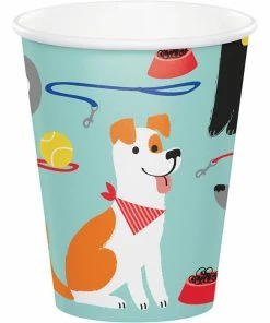 Creative Converting Kids Birthday Party Themes Dog Party Hot/Cold Paper Cups 9 Oz., 8 Ct