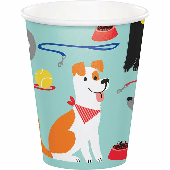 Creative Converting Kids Birthday Party Themes Dog Party Hot/Cold Paper Cups 9 Oz., 8 Ct