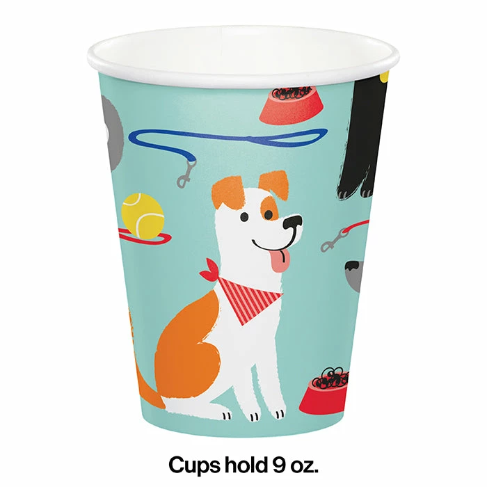 Creative Converting Kids Birthday Party Themes Dog Party Hot/Cold Paper Cups 9 Oz., 8 Ct