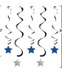 Creative Converting One Little Star Boy Dizzy Danglers, 5 Ct 1st Birthday Party Themes