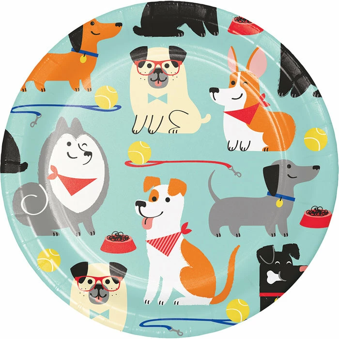 Creative Converting Dog Party Dessert Plates, 8 Ct Kids Birthday Party Themes
