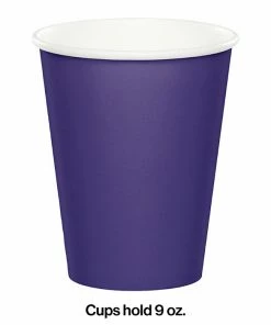 Creative Converting Purple Hot/Cold Paper Paper Cups 9 Oz., 24 Ct Solid Color Tableware