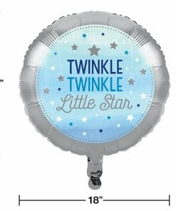 Creative Converting 1st Birthday Party Themes One Little Star - Boy Metallic Balloon 18"