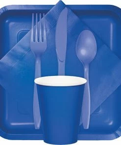 Creative Converting Solid Color Tableware Cobalt Blue Plastic Spoons, 24 Ct