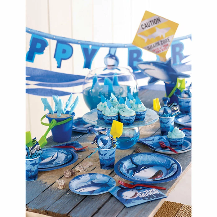 Creative Converting Shark Splash Dessert Plates, 8 Ct