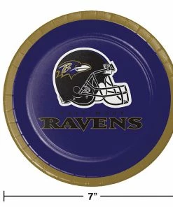 Creative Converting Baltimore Ravens Dessert Plates, 8 Ct