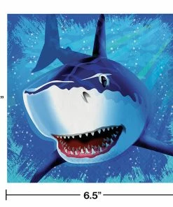 Creative Converting Kids Birthday Party Themes Shark Splash Napkins, 16 Ct