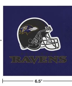 Creative Converting Baltimore Ravens Napkins, 16 Ct NFL And Football Party Supplies