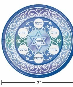 Creative Converting Hanukkah Decorations Pesach Dessert Plates, 8 Ct