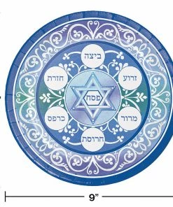 Creative Converting Pesach Paper Plates, 8 Ct Hanukkah Decorations