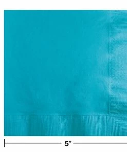 Creative Converting Solid Color Tableware Bermuda Blue Beverage Napkin 2Ply, 50 Ct