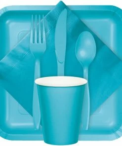 Creative Converting Bermuda Blue Plastic Spoons, 24 Ct Solid Color Tableware