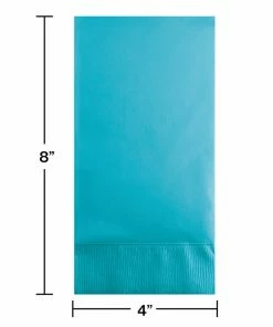 Creative Converting Bermuda Blue Guest Towel, 3 Ply, 16 Ct