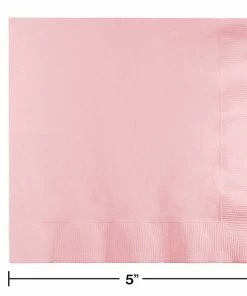 Creative Converting Solid Color Tableware Classic Pink Beverage Napkins, 20 Ct