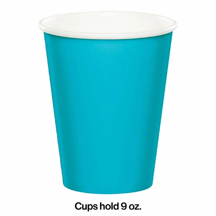 Creative Converting Bermuda Blue Hot/Cold Paper Cups 9 Oz., 24 Ct