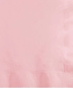 Creative Converting Solid Color Tableware Classic Pink Beverage Napkin, 3 Ply, 50 Ct