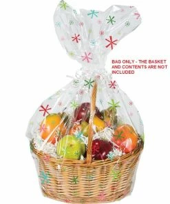 Creative Converting Bright Snowflakes Basket Bag