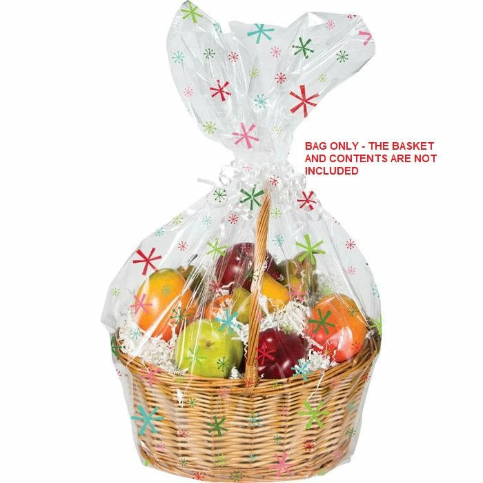 Creative Converting Bright Snowflakes Basket Bag