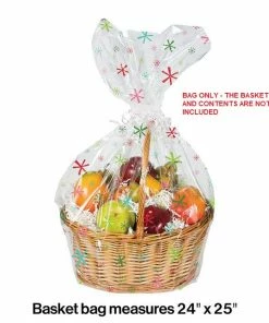 Creative Converting Bright Snowflakes Basket Bag