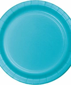 Creative Converting Bermuda Blue Dessert Plates, 24 Ct Solid Color Tableware