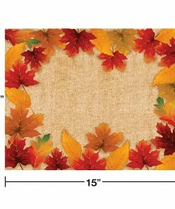 Creative Converting Thanksgiving Party Decorations Fall Leaves Placemats, 12 Ct