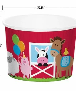 Creative Converting Farmhouse Fun Treat Cup 9 Oz, 6 Ct