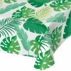 Creative Converting Palm Leaves Plastic Tablecover 54" X 108"