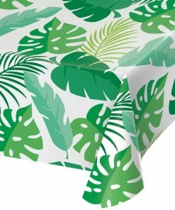 Creative Converting Palm Leaves Plastic Tablecover 54