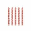 Creative Converting Rose Gold Spiral Candle 24ct Birthday Party Candles