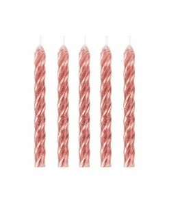 Creative Converting Rose Gold Spiral Candle 24ct Birthday Party Candles