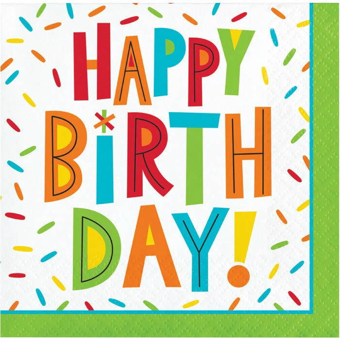 Creative Converting Birthday Fun Beverage Napkins 16ct