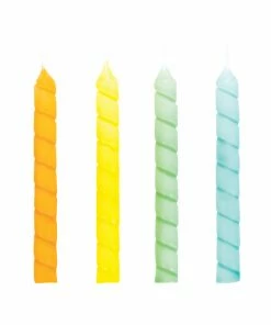 Creative Converting Birthday Party Candles Large Spriral Pastel Candles 12ct