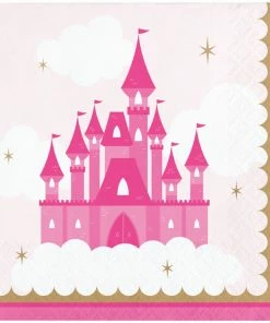 Creative Converting Little Princess Beverage Napkins 16ct