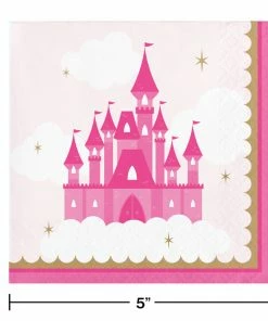 Creative Converting Little Princess Beverage Napkins 16ct