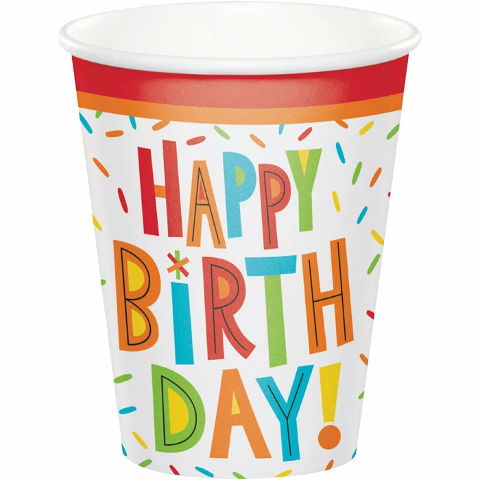 Creative Converting Kids Birthday Party Themes Birthday Fun Hot/Cold Cups 8Oz. 8ct