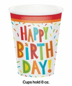 Creative Converting Kids Birthday Party Themes Birthday Fun Hot/Cold Cups 8Oz. 8ct